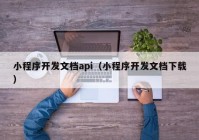 小程序開發(fā)文檔api（小程序開發(fā)文檔下載）