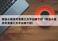 微信小程序開發(fā)第三方平臺(tái)哪個(gè)好（微信小程序開發(fā)第三方平臺(tái)哪個(gè)好）