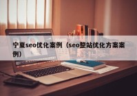 寧夏seo優(yōu)化案例（seo整站優(yōu)化方案案例）