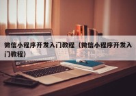 微信小程序開發(fā)入門教程（微信小程序開發(fā)入門教程）