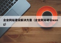 企業(yè)網(wǎng)站建設(shè)解決方案（企業(yè)網(wǎng)站建設(shè)wang）