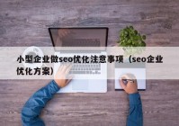 小型企業(yè)做seo優(yōu)化注意事項（seo企業(yè)優(yōu)化方案）