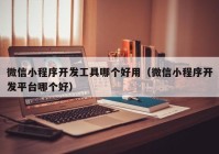 微信小程序開發(fā)工具哪個好用（微信小程序開發(fā)平臺哪個好）